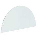 Vidaxl plaque de verre de chemine demi - rond 1200x600 mm