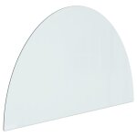 Vidaxl plaque de verre de chemine demi - rond 800x500 mm