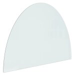 Vidaxl plaque de verre de cheminée demi - rond 800x600 mm Vidaxl plaque de verre de cheminée demi - rond 800x600 mm