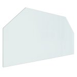 Vidaxl plaque de verre pour chemine hexagonale 100x50 cm