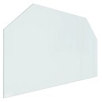 Vidaxl plaque de verre pour chemine hexagonale 100x60 cm
