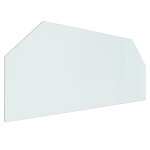 Vidaxl plaque de verre pour chemine hexagonale 120x50 cm