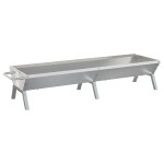 Vidaxl plateau pour barbecue argent 158x42x31 cm acier inoxydable