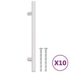 Vidaxl poign�es d'armoire 10 pcs argent� 128 mm acier inoxydable