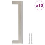 Vidaxl poignes d'armoire 10 pcs argent 128 mm acier inoxydable