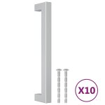 Vidaxl poign�es d'armoire 10 pcs argent� 160 mm acier inoxydable