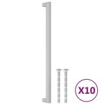 Vidaxl poignes d'armoire 10 pcs argent 320 mm acier inoxydable