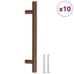 Vidaxl poignes d'armoire 10 pcs bronze 128 mm acier inoxydable