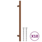 Vidaxl poignes d'armoire 10 pcs bronze 192 mm acier inoxydable
