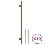 Vidaxl poignes d'armoire 10 pcs bronze 224 mm acier inoxydable