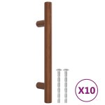 Vidaxl poignes d'armoire 10 pcs bronze 96 mm acier inoxydable