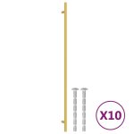 Vidaxl poignes d'armoire 10 pcs dor 480 mm acier inoxydable