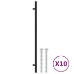 Vidaxl poign�es d'armoire 10 pcs noir 320 mm acier inoxydable