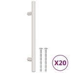 Vidaxl poign�es d'armoire 20 pcs argent� 128 mm acier inoxydable