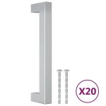 Vidaxl poign�es d'armoire 20 pcs argent� 128 mm acier inoxydable
