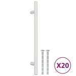 Vidaxl poign�es d'armoire 20 pcs argent� 160 mm acier inoxydable