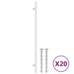 Vidaxl poignes d'armoire 20 pcs argent 320 mm acier inoxydable