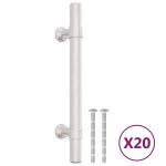 Vidaxl poign�es d'armoire 20 pcs argent� 96 mm acier inoxydable