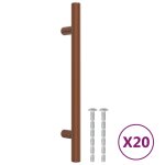 Vidaxl poignes d'armoire 20 pcs bronze 128 mm acier inoxydable