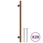 Vidaxl poignes d'armoire 20 pcs bronze 224 mm acier inoxydable