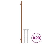 Vidaxl poignes d'armoire 20 pcs bronze 480 mm acier inoxydable