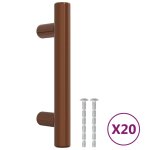Vidaxl poign�es d'armoire 20 pcs bronze 64 mm acier inoxydable