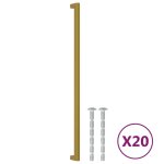 Vidaxl poign�es d'armoire 20 pcs dor� 480 mm acier inoxydable