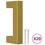 Vidaxl poignes d'armoire 20 pcs dor 64 mm acier inoxydable