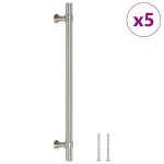 Vidaxl poignes d'armoire 5 pcs argent 192 mm acier inoxydable