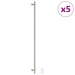 Vidaxl poignes d'armoire 5 pcs argent 480 mm acier inoxydable