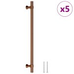 Vidaxl poign�es d'armoire 5 pcs bronze 224 mm acier inoxydable