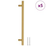 Vidaxl poign�es d'armoire 5 pcs dor� 192 mm acier inoxydable