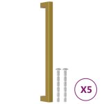 Vidaxl poignées d'armoire 5 pcs doré 224 mm acier inoxydable Vidaxl poignées d'armoire 5 pcs doré 224 mm acier inoxydable