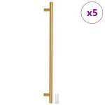 Vidaxl poignes d'armoire 5 pcs dor 480 mm acier inoxydable