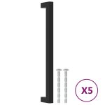 Vidaxl poignées d'armoire 5 pcs noir 224 mm acier inoxydable Vidaxl poignées d'armoire 5 pcs noir 224 mm acier inoxydable