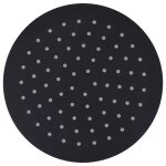 Vidaxl pomme de douche pluie acier inoxydable 20 cm ronde noir