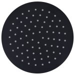 Vidaxl pomme de douche pluie acier inoxydable 20 cm ronde noir