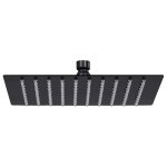 Vidaxl pomme de douche pluie acier inoxydable 20x20 cm carr�e noir