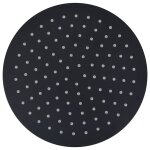 Vidaxl pomme de douche pluie acier inoxydable 25 cm ronde noir