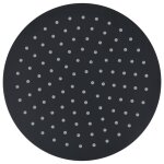 Vidaxl pomme de douche pluie acier inoxydable 25 cm ronde noir