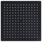 Vidaxl pomme de douche pluie acier inoxydable 30x30 cm carr�e noir