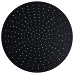 Vidaxl pomme de douche pluie acier inoxydable 40 cm ronde noir