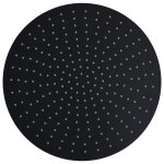 Vidaxl pomme de douche pluie acier inoxydable 40 cm ronde noir