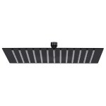 Vidaxl pomme de douche pluie acier inoxydable 40x40 cm carr�e noir