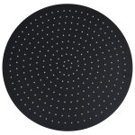 Vidaxl pomme de douche pluie acier inoxydable 50 cm ronde noir