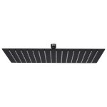 Vidaxl pomme de douche pluie inox 40x30 cm rectangulaire noir