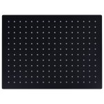 Vidaxl pomme de douche pluie inox 40x30 cm rectangulaire noir