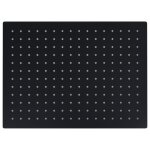 Vidaxl pomme de douche pluie inox 40x30 cm rectangulaire noir