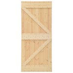 Vidaxl porte 80x210 cm bois de pin massif