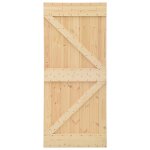 Vidaxl porte 90x210 cm bois de pin massif